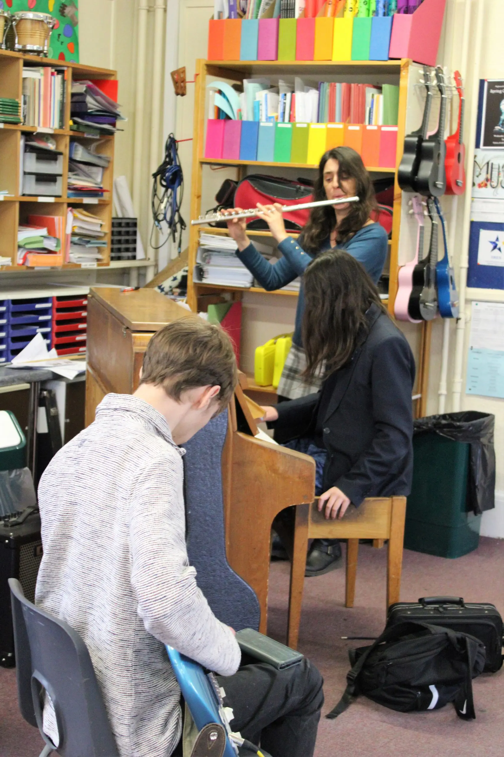 Young musicians playing together in the Ashford Creative Orchestra