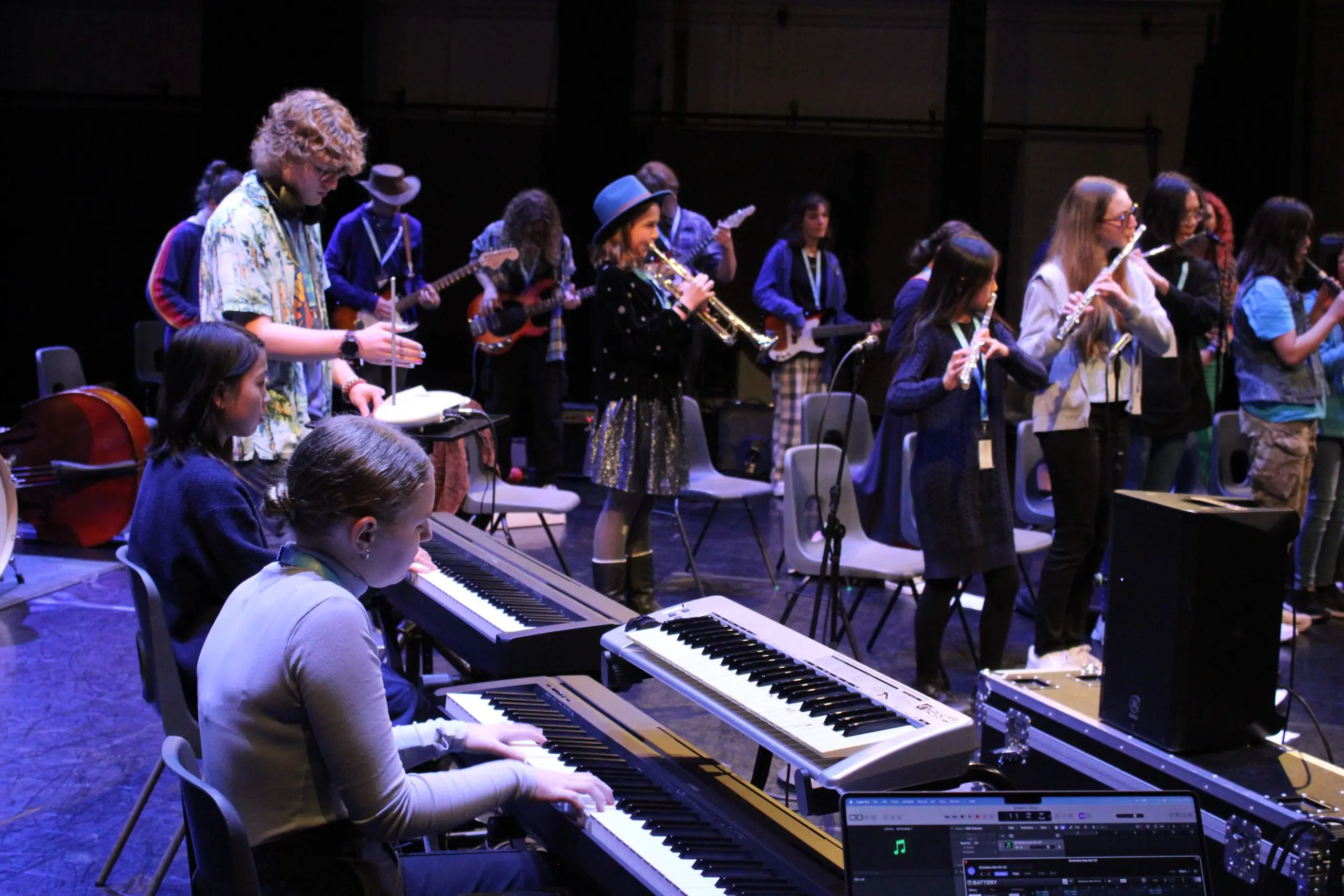 Musicians playing at Underwater Worlds